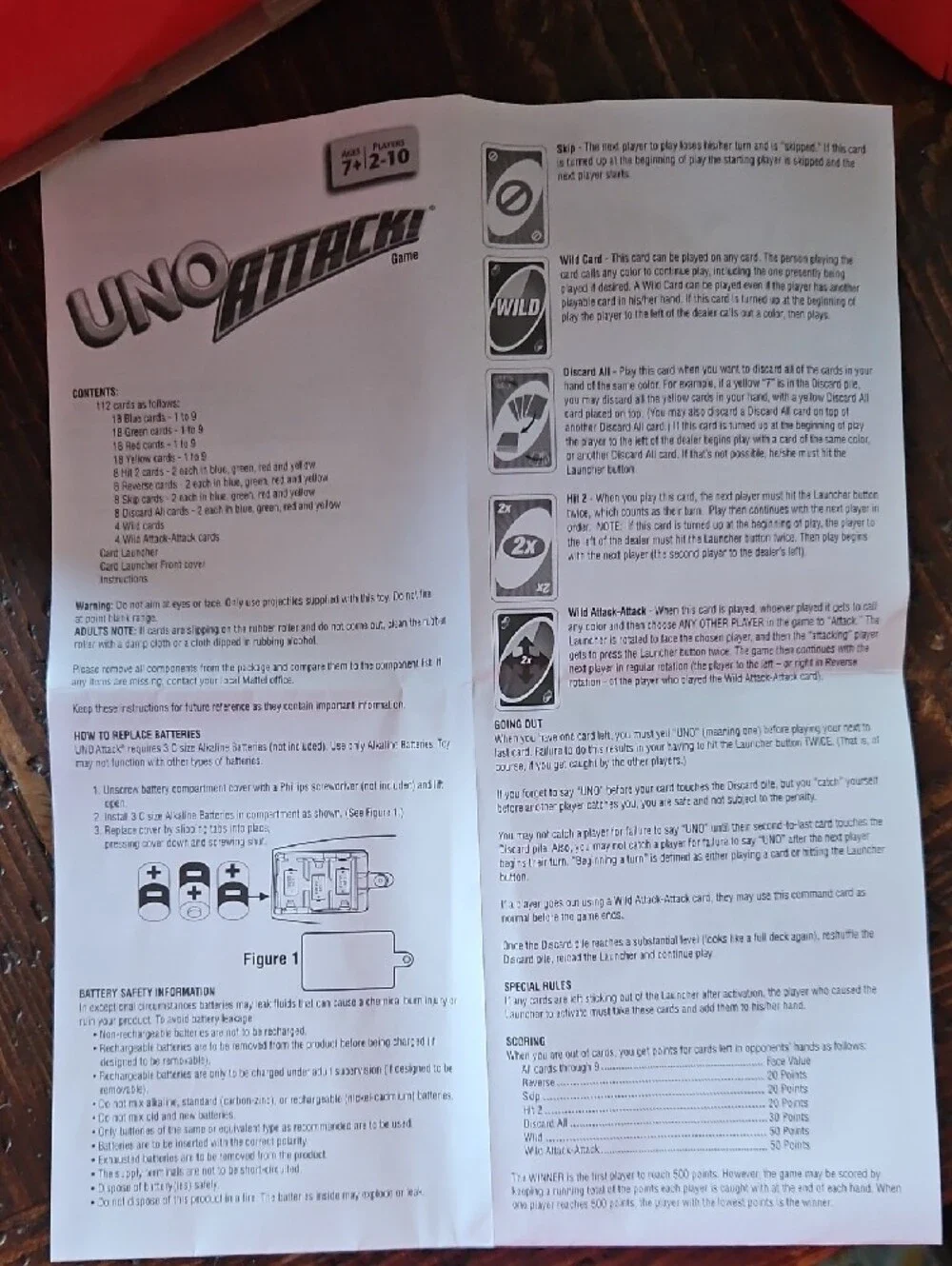 Mattel UNO Attack Electronic Game with Red Launcher